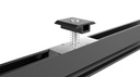 Mittelklemme 30mm mit Schraube, Nutenstein und Feder SCHWARZ
