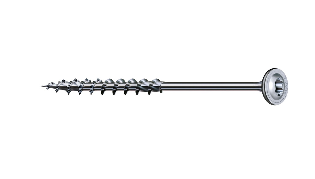 50er Pack Tellerkopfschraube 8 x 260 mm TX40 verzinkt + Bohrspitze