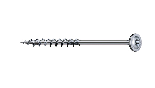 [760096] 50er Pack Tellerkopfschraube 8 x 300 mm TX40 verzinkt + Bohrspitze 
